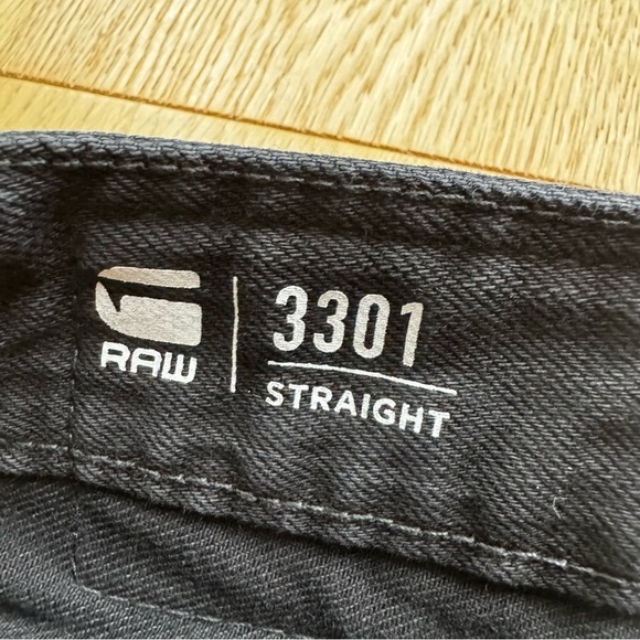 G-Star Raw 3301 Straight Denim shorts Black Jeans - 29 - Picture 8 of 15